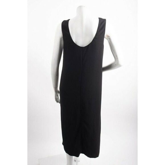 Massimo Dutti Womens Flowing Dress US 6 EU 38 Black Midi Sleeveless 6632/515 NWT - Picture 4 of 6